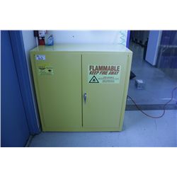 YELLOW METAL FLAMMABLE STORAGE CABINET