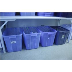 4 BINS OF SANITARY CYLINDERS