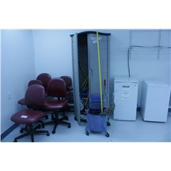 RUBBERMAID STORAGE CABINET WITH JANITORIAL