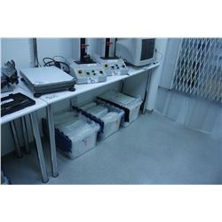 WHITE LABORATORY TABLE (LOCATED IN CENTER ROOM)