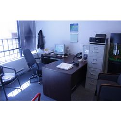 CONTENTS OF EXECUTIVE OFFICE INC: L SHAPE DESK,