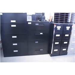 BLACK 4 DRAWER LATERAL FILE CABINET