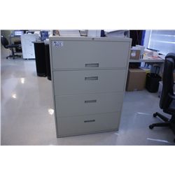 BEIGE 4 DRAWER LATERAL FILE CABINET