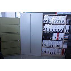 GREY 2 DRAWER METAL STORAGE CABINET