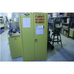 LARGE YELLOW METAL FLAMMABLE CABINET