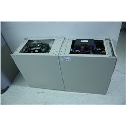 PLASTIC WORK SURFACES, 3 CABINETS AND TOOL