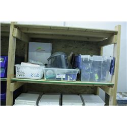 SHELF OF ELECTRICAL WIRE AND TOOLS