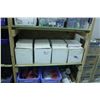 Image 1 : SHELF OF STORAGE BINS AND FILLERS