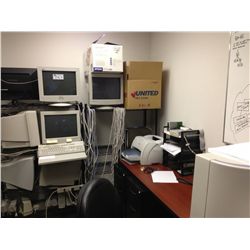 CONTENTS OF SERVER ROOM INCL 3 BOOKCASES, 4 METRO RACKS