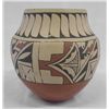 Image 2 : Vintage Jemez Polychrome Stylized Feather Jar