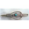 Image 1 : Estate Navajo Sterling Turquoise Tie Clasp