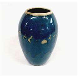 Turquoise Ceramic Vase-Silver City Artist Rogers