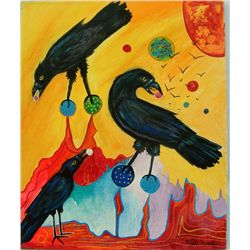 Original Acrylic on Canvas Painting-Kills Thunder