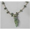 Image 1 : Hopi Carved Turquoise Inlay Corn Maiden Necklace