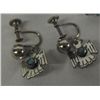 Image 3 : Three Pair Turquoise Sterling Screwback Earrings