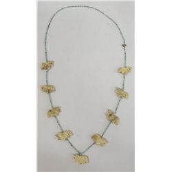 Zuni Horse and Turquoise Heishi Fetish Necklace