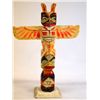 Image 2 : Two Mini Bone Carved, Handpainted Totem Poles
