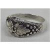 Image 1 : Navajo Sterling Silver Leaf Design Ring