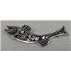 Image 1 : Mexican Sterling Silver Abalone Fish Pin