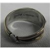 Image 3 : Zuni Channel Inlaid Turquoise Coral Silver Ring
