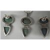 Image 2 : Sterling Silver Turquoise Necklace Earrings Set