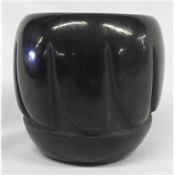 Santa Clara Black Carved Feather Bowl - Naranjo