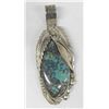 Image 1 : Navajo Sterling Red Mountain Turquoise Pendant