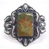 Image 2 : Navajo Sterling Turquoise Hallmarked Bracelet
