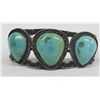 Image 2 : 1970 Navajo Sterling Natural Turquoise Bracelet