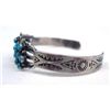 Image 2 : Zuni Sterling Petit Point Turquoise Bracelet
