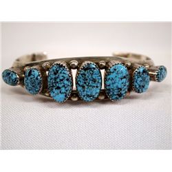 Navajo Pawn Sterling Turquoise Bracelet`