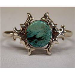 Navajo Sterling Turquoise Bracelet-F.L. Begay