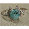 Image 2 : Navajo Sterling Turquoise Bracelet-F.L. Begay