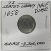 Image 1 : 1858 US Seated Liberty Half Dime