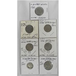Seven Buffalo Head Nickels