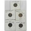 Image 1 : Five Indian Head Cent with Shield Coins