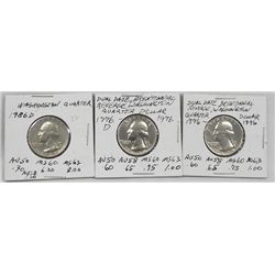 Three Washington Quarters