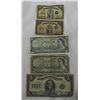 Image 1 : Five Canadian Paper Money
