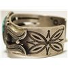 Image 3 : Old Pawn Navajo Kingman Turquoise Sterling Silver Cuff Bracelet - Calvin Martinez