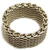 Image 2 : Non-Native Sterling Silver .925 Mesh Link Men's Ring - Tiffany & Co. - Size 6.5, 8.7g