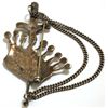 Image 2 : Non-Native Sterling Silver Crown & Sword Pin with Chain - Rohner