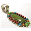 Image 2 : Old Pawn Navajo Multi-Stone Sterling Silver Pendant - Kirk Smith