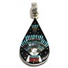 Image 2 : Navajo Multi-Stone Night Sky Reversible Sterling Silver Pendant - Erwin Tsosie