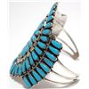 Image 3 : Navajo Turquoise Petit Point Cluster Sterling Silver Cuff Bracelet - Juliana Williams