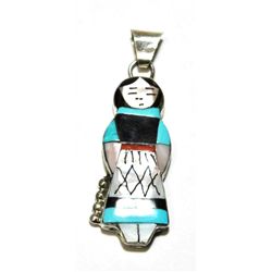 Zuni Multi-Stone Small Female Pendant