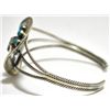 Image 2 : Navajo Turquoise Sterling Silver Cowboy Hat Cuff Bracelet - Running Bear