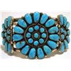 Image 1 : Old Pawn Zuni Sleeping Beauty Turquoise Sterling Silver Cuff Bracelet - Robert & Bernice Leekya