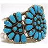 Image 2 : Old Pawn Zuni Sleeping Beauty Turquoise Sterling Silver Cuff Bracelet - Robert & Bernice Leekya