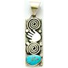 Image 1 : Navajo Turquoise Sterling Silver Pendant - Alex Sanchez