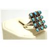 Image 2 : Navajo Turquoise Dots Sterling Silver Women's Ring - Irene J